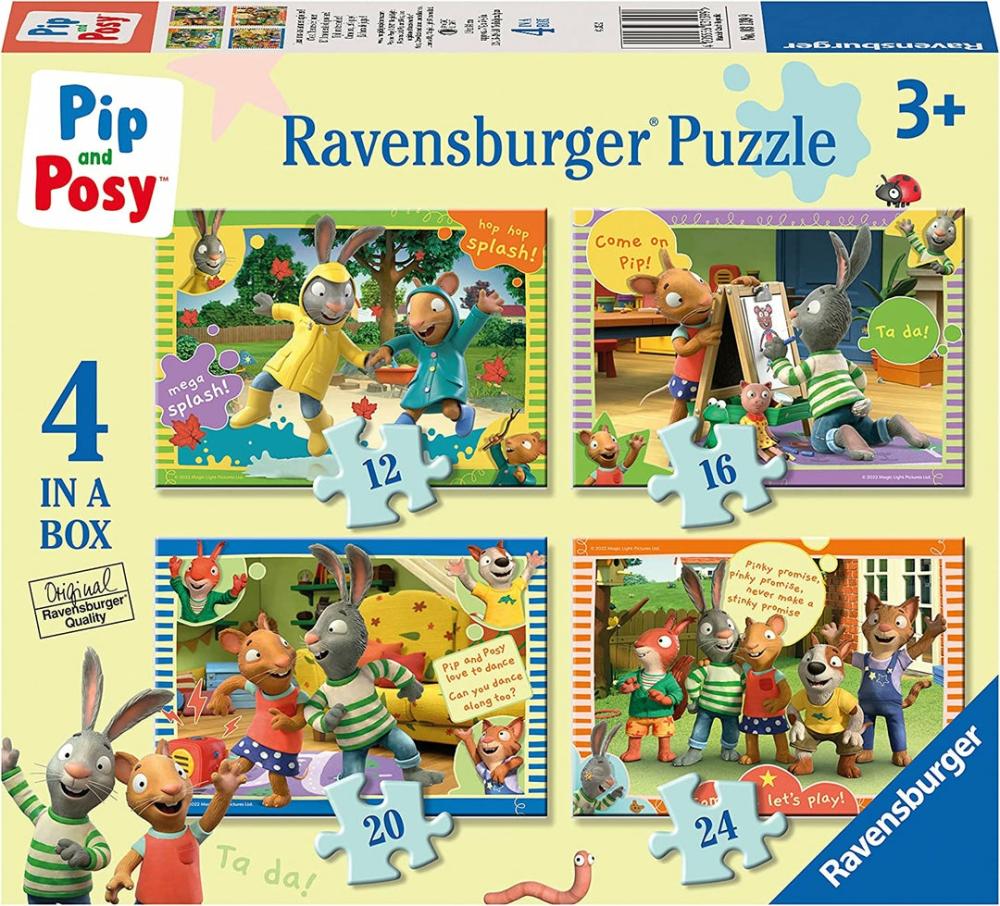 3139 Pip & Posy 4 In A Box  |  Puzzles Puzzles Puzzles