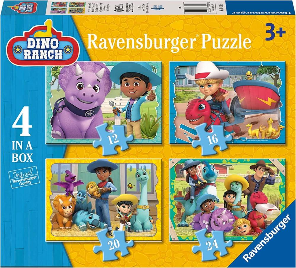 03120 Dino Ranch 4 In A Box 12/16/20/24P  |  Puzzles Puzzles Puzzles