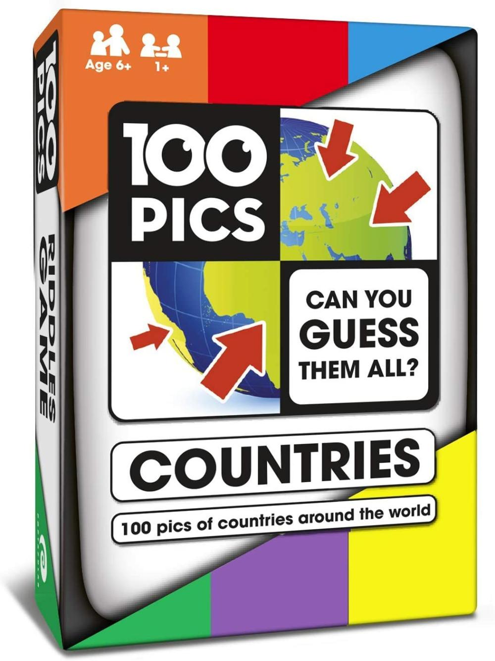 100 Pics Countries Of The World Travel Game – Geography Flash Card Quiz, Pocket Puzzles  |  Puzzles Puzzles Puzzles