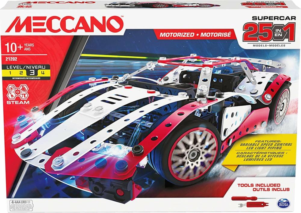 25-In-1 Motorized Supercar Stem Model Building Kit With 347 Parts  |  Playsets & Building Playsets & Building Playsets & Building