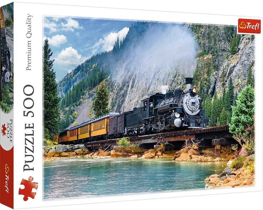 916 37379 Ea Bergzug 500Pcs Mountain Train, Multi-Colord  |  Puzzles Puzzles Puzzles