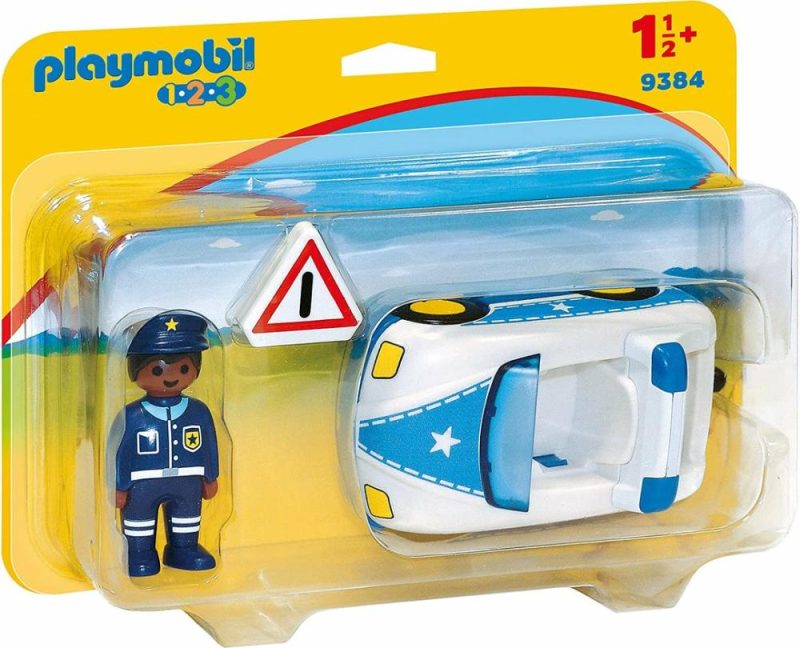 9384 1 2 3 Police Car With Trailer Hitch  |  Play Figures & Vehicles Play Figures & Vehicles Play Figures & Vehicles