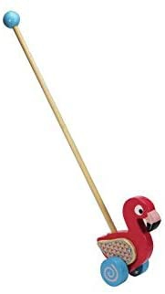 Ab Gee 803 38585 Ea Wooden Push Along Flamingo, Red  |  Playsets & Building Playsets & Building Playsets & Building