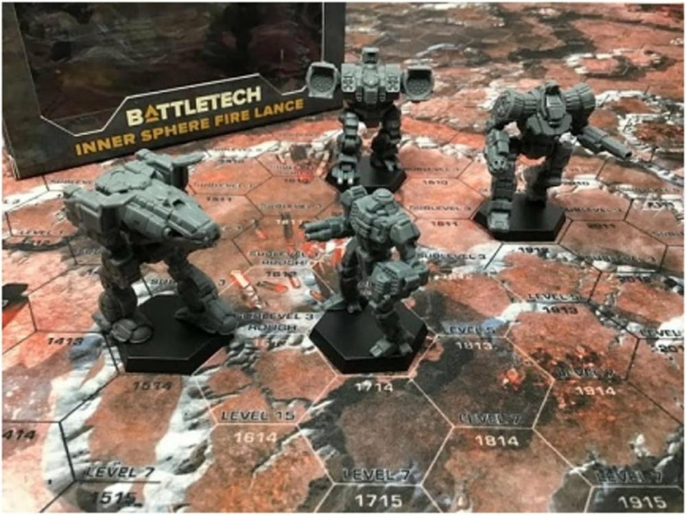 Battletech Mini Force Pack: Inner Sphere Fire Lance, Grey  |  Action Figures Action Figures Action Figures