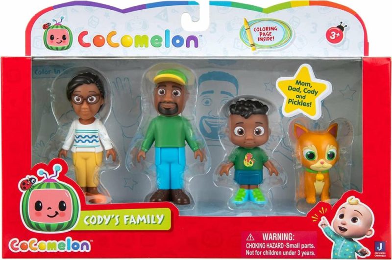 Cocomelon Jwc0222 4 Figure Pack-Cody’s Family  |  Play Figures & Vehicles Play Figures & Vehicles Play Figures & Vehicles