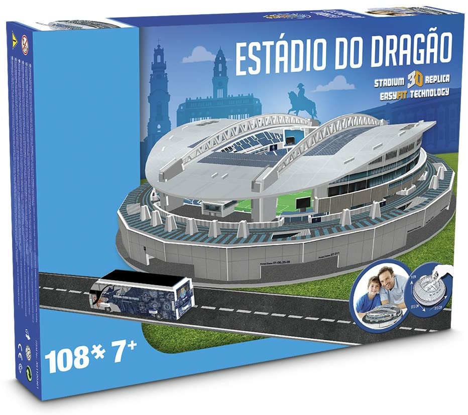 Do Dragao Oporto Puzzle – Grey/Blue, Size One  |  Playsets & Building Playsets & Building Playsets & Building