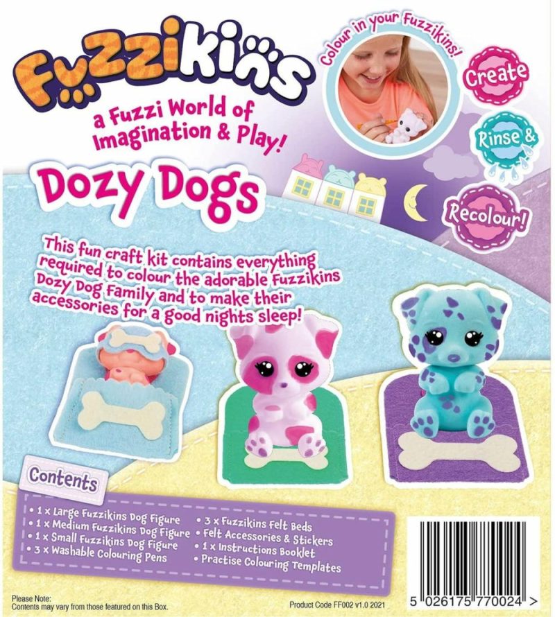 Dozy Dogs Playset Creative Colouring Craft Set With Cute Dog Family  |  Playsets & Building Playsets & Building Playsets & Building