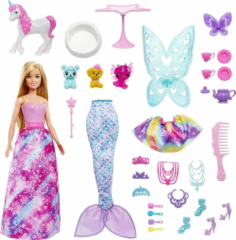 Dreamtopia Advent Calendar With  Doll & 24 Surprises Including Fairytale Fashions, Pets & Accessories, Holiday Gift For 3 To 7 Year Olds  |  Dolls & Accessories Dolls & Accessories Dolls & Accessories