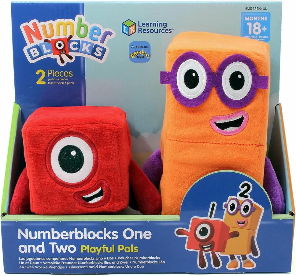 Hm94554-Uk One And Two Playful Pals, Numberblocks Plush Squishy Soft Tactile Toys  |  Plushes And Soft Toys Plushes And Soft Toys Plushes And Soft Toys