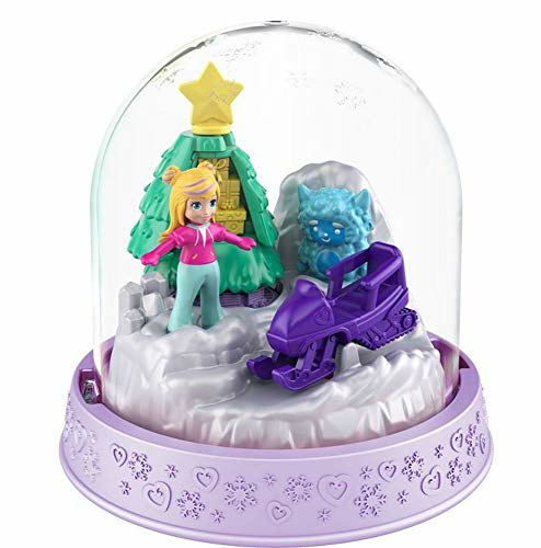 Mattel Polly Pocket Snow Scene Snowmobile Ornament Mini Playset  |  Playsets & Building Playsets & Building Playsets & Building