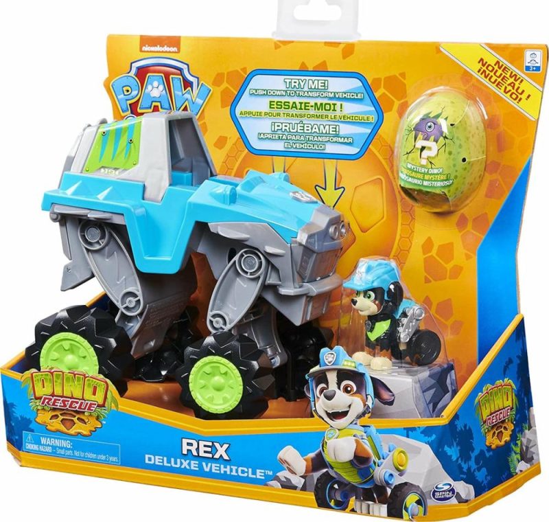 Paw Patrol Dino Rescue Rex’s Transforming Vehicle With Mystery Dinosaur Figure  |  Play Figures & Vehicles Play Figures & Vehicles Play Figures & Vehicles