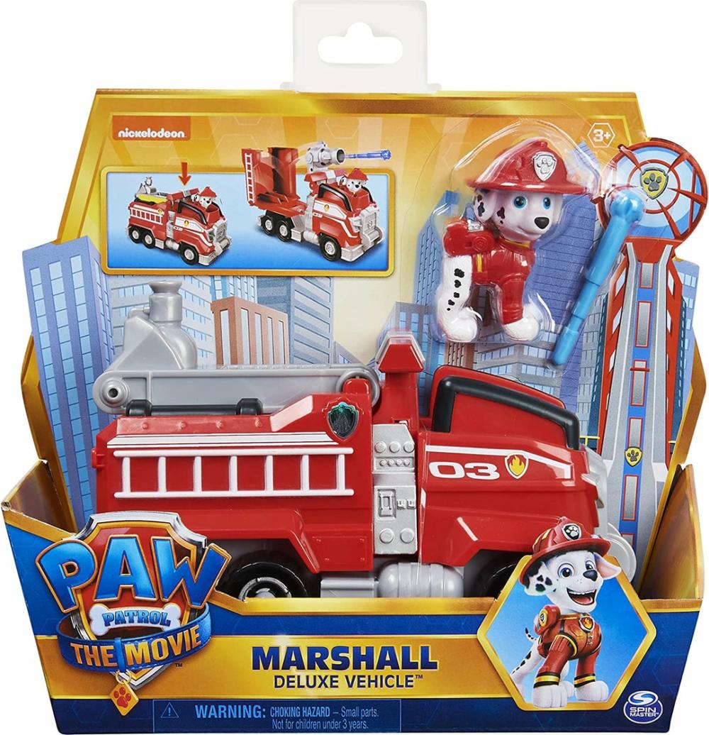 Paw Patrol, Marshall’s Deluxe Movie Transforming Fire Engine Toy Car With Collectible Action Figure  |  Playsets & Building Playsets & Building Playsets & Building