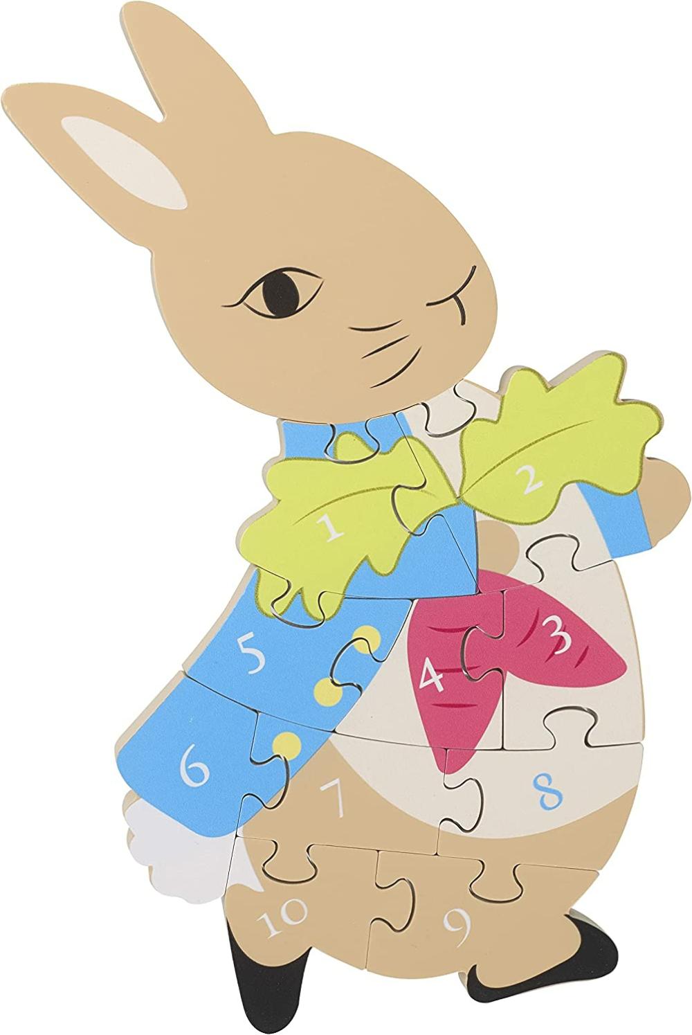 Peter Rabbit Wooden Number Puzzle  |  Puzzles Puzzles Puzzles