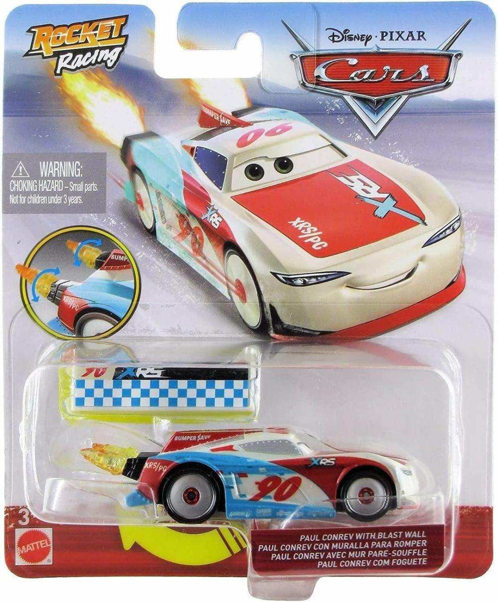 Pixar Cars Rocket Racing Series Paul Conrev With Blast Wall  |  Playsets & Building Playsets & Building Playsets & Building