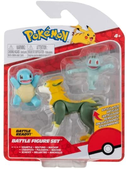 Pkw0180 3 Pack-Features 2 Squirtle, Machop & 3-Inch Boltund Battle Figur  |  Play Figures & Vehicles Play Figures & Vehicles Play Figures & Vehicles