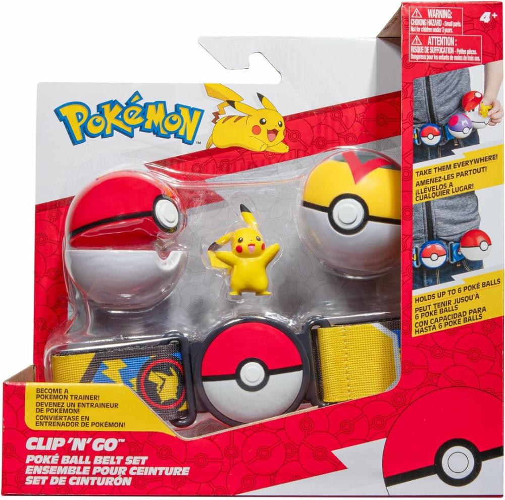 Pokemon Clip ‘N Go Pikachu Poke Ball Belt Set  |  Play Figures & Vehicles Play Figures & Vehicles Play Figures & Vehicles