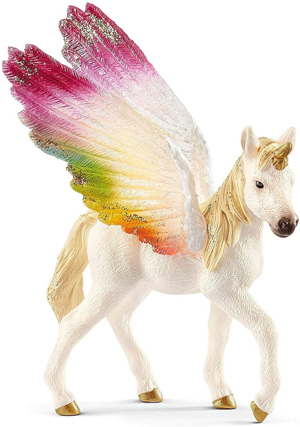 Schleich 70577 Winged Rainbow Unicorn Foal Figure  |  Play Figures & Vehicles Play Figures & Vehicles Play Figures & Vehicles