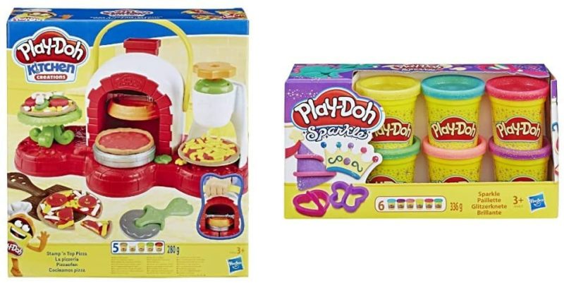 Stamp ‘N Top Pizza Oven Toy With 5 Non-Toxic With Sparkle Compound Collection, Multi-Olours  |  Playsets & Building Playsets & Building Playsets & Building