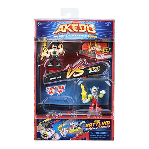 Ultimate Arcade Warriors Versus Pack Chux Lee Vs Crackup Mini Battling Action Figures Ready, Fight, Split Strike  |  Playsets & Building Playsets & Building Playsets & Building