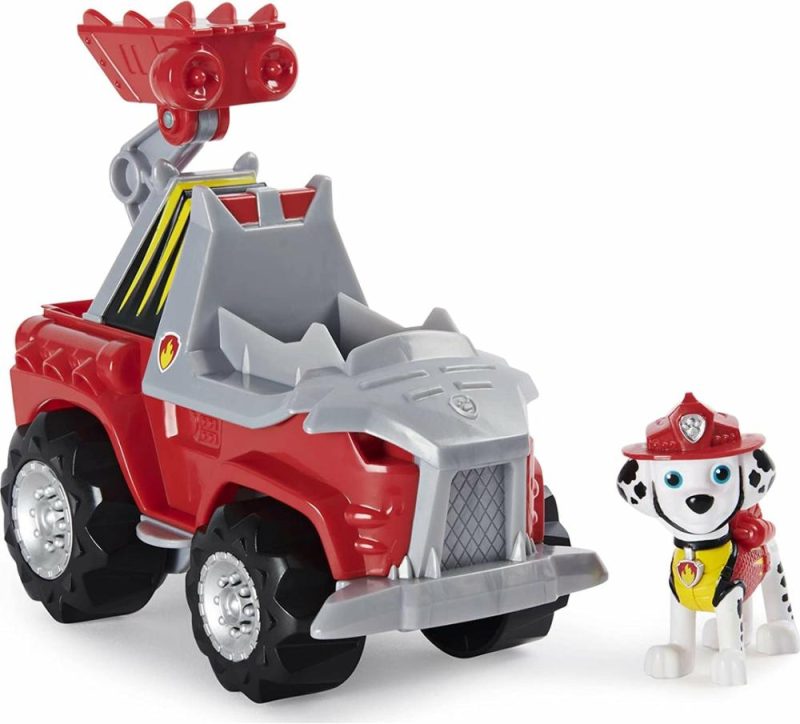 Paw Patrol, Dino Rescue Marshall’s Deluxe Rev Up Vehicle With Mystery Dinosaur  |  Playsets & Building Playsets & Building Playsets & Building