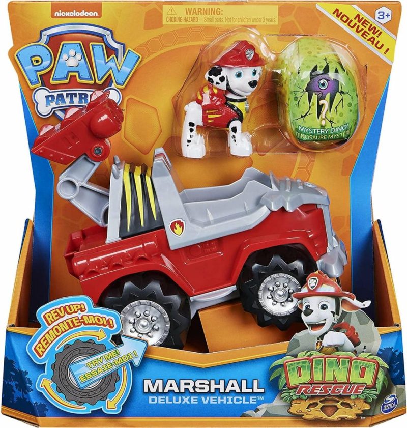 Paw Patrol, Dino Rescue Marshall’s Deluxe Rev Up Vehicle With Mystery Dinosaur  |  Playsets & Building Playsets & Building Playsets & Building