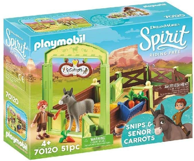 70120 Dream Works Spirit Snips And Senor Carrots With Horse Stall  |  Play Figures & Vehicles Play Figures & Vehicles Play Figures & Vehicles