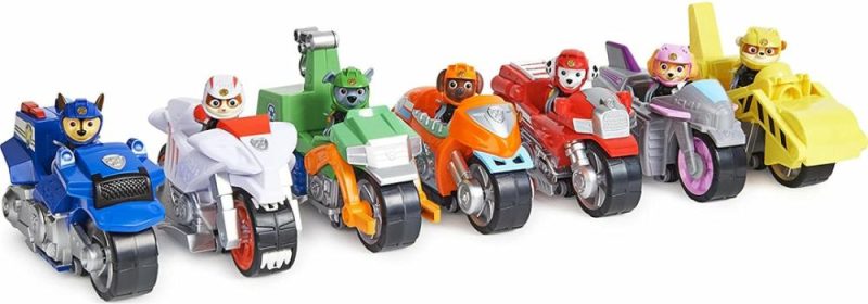 Paw Patrol Moto Pups Rocky’s Deluxe Pull Back Motorcycle Vehicle With Wheelie Fe  |  Play Figures & Vehicles Play Figures & Vehicles Play Figures & Vehicles